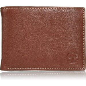 Men's Imported Genuine Leather Luxury Brown Billfold Pockets Wallet Card Design